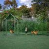 10x3FT Metal Chicken Coop Run Backyard Hen House Poultry Habitat Cage w/Cover