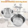 fooDog Bowl Stand with 2 Stainless Steel Food Water Bowls