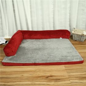 Pet Dog Bed (Option: Red-Bilateral-XL)