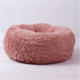 Round Long Hairy Autumn And Winter Nest Pad Cat Mattress (Option: Pink-40cm)