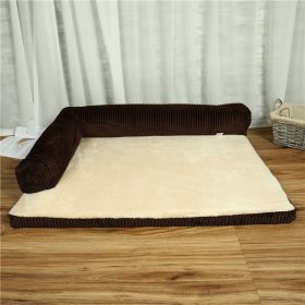 Pet Dog Bed (Option: Coffee-Bilateral-XL)