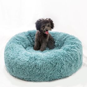 Plush pet nest (Option: Dark green-100cm)