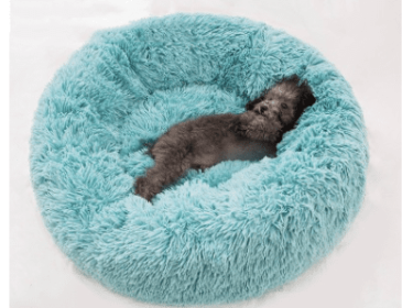 Round Long Hairy Autumn And Winter Nest Pad Cat Mattress (Option: Green-60cm)