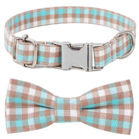 Plaid Dog Collar with Bow Pet Gift Adjustable Soft and Comfy Bowtie Collars for Small Medium Large Dogs (colour: Style 5, size: XS 1.0x30cm)