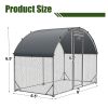 Large metal chicken coop upgrade three support steel wire impregnated plastic net cage, Oxford cloth silver plated waterproof UV protection, duck rabb